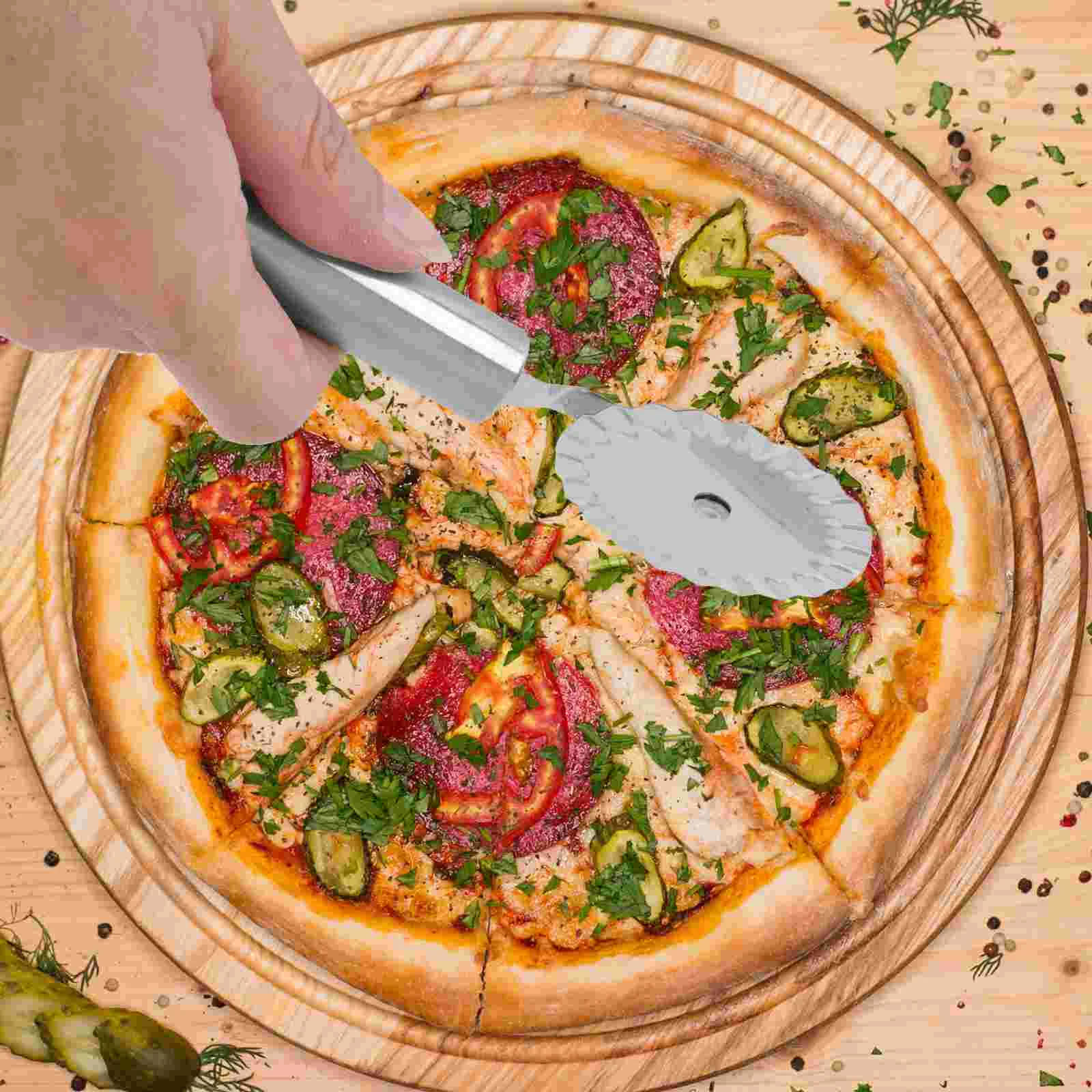 Pastry Wheel Pizza Slicer Blade Pizzazz Tortellini Pasta Food Tool Stainless Steel Wheels Ravioli Knife