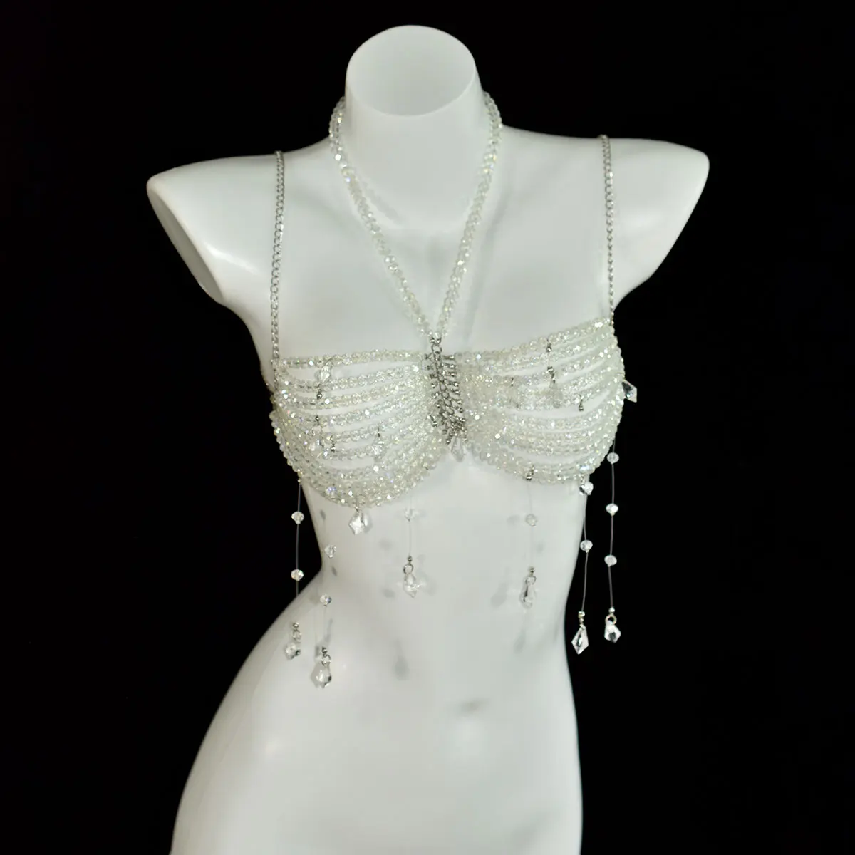 Fashion Sequined Crystal Multi-Tiered Tasseled Underwear Chain For Lady Birthday Party Sexy Body Chain