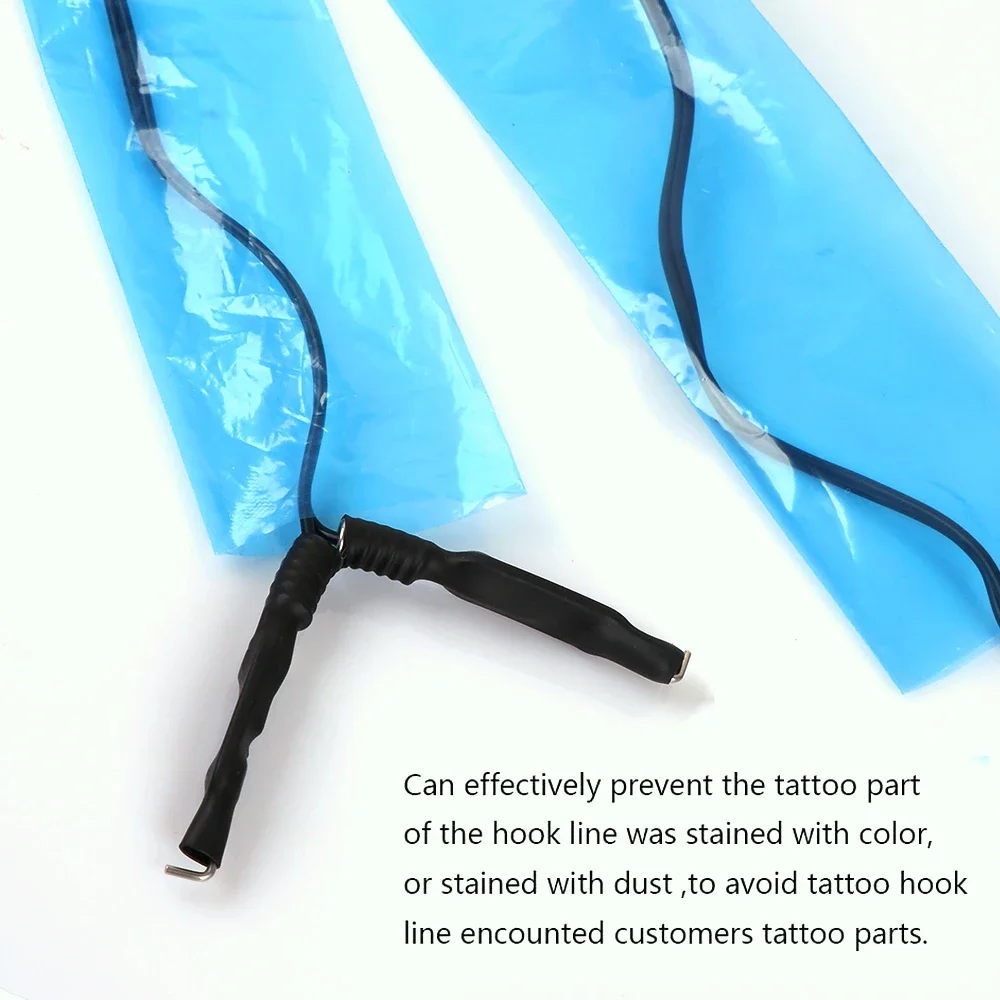 100Pcs Disposable Tattoo Clip Cord Sleeves Plastic Hook Cable Covers PMU Tattoo Machine Pen Protective Bags Supplies100Pcs Dispo