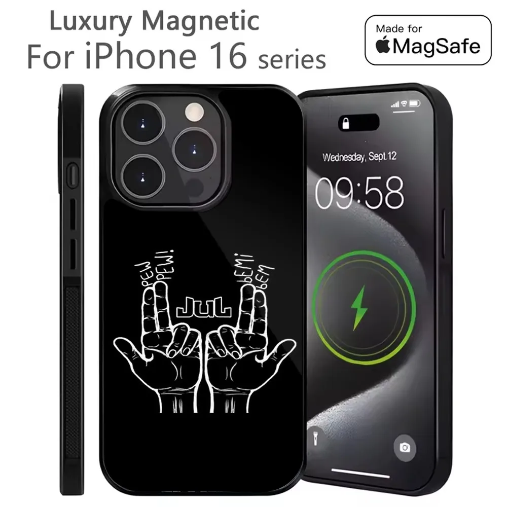 

Rapper J-JUL Phone Case For iPhone 16,15,14,13,12,11,Plus,Pro,Max Mini Magsafe Magnetic Wireless Charging