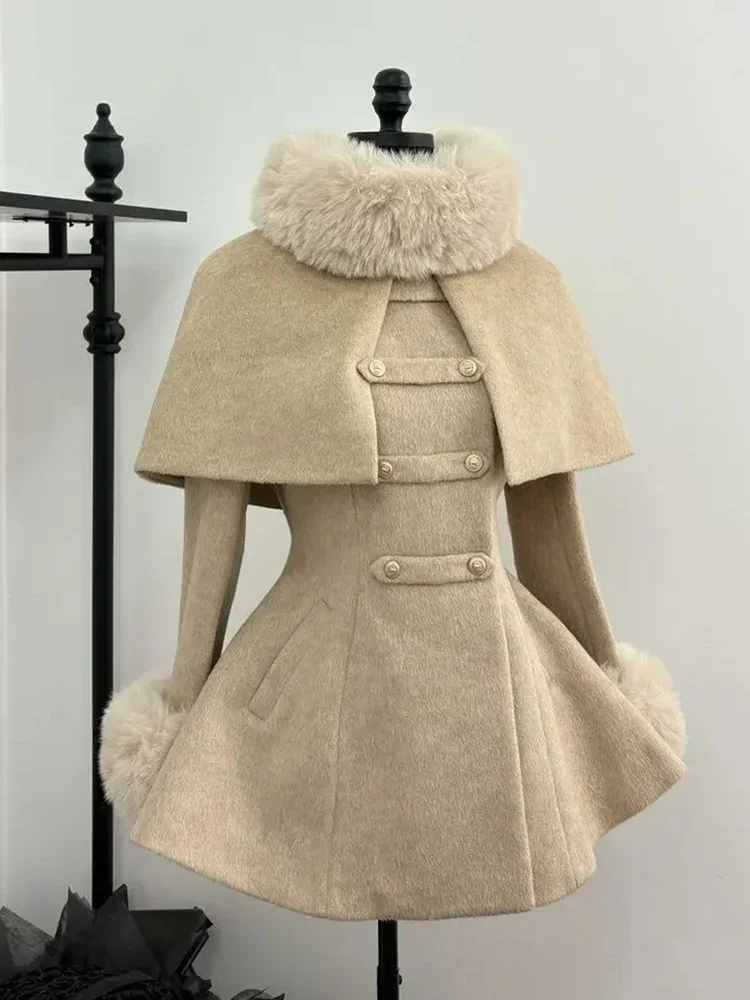 Wintermantel Dicke Wolle & Mischungen Outwear Langer Mantel Frauen Graben Chaquetas Mujer Chic Japanische Jacke Outdoor