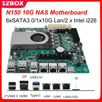 Intel N150 10GB N10 NAS Motherboard ITX Home Processor 2* i226 10G LAN 6*SATA 3.0 M.2 M Key DP HD Window 10/11 Soft Router