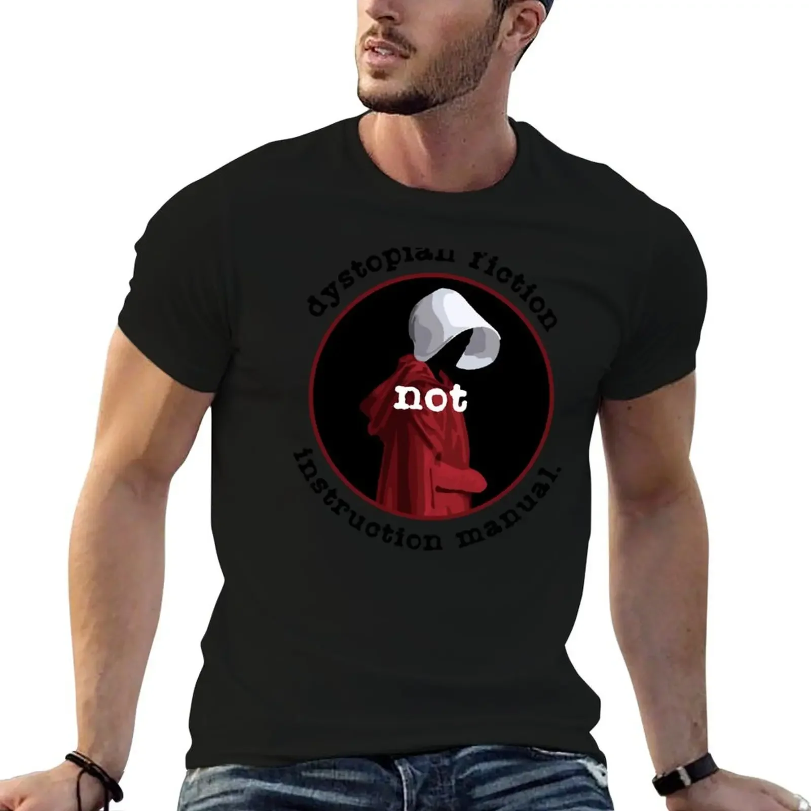 Dystopian Fiction NOT Instruction Manual T-Shirt sweat plain heavyweights mens graphic t-shirts anime