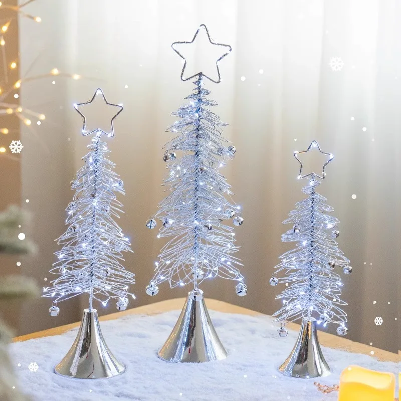 

Christmas Tree Decoration Luminous Ornaments Tabletop Christmas Ornaments Arbolitos De Navidad Enfeites De Natal Kerstboom