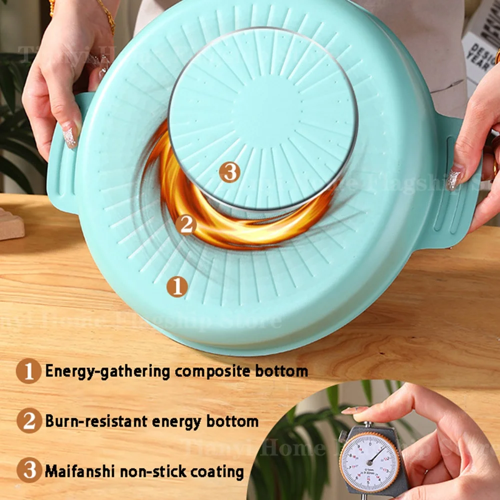 Grill Pan Round Non-Stick Barbecue Plate Korean Household BBQ Grill Outdoor Travel Camping Frying Pan Wok Kitchen Accessories
