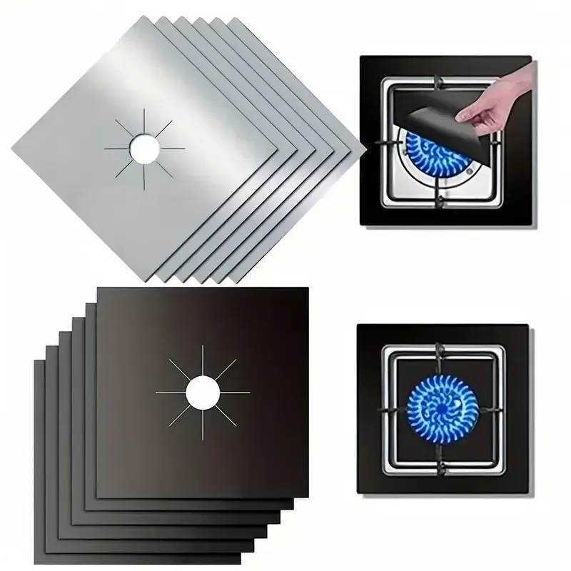 

Gas Stove Oil Proof Pad Cutable Thickened High Temperature Resistant Aluminum Foil Pad Kitchen Stove Washable Oil Proof Pad