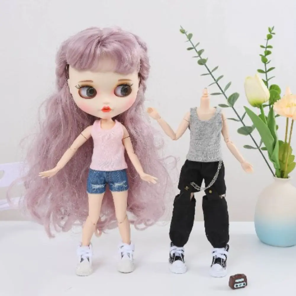 لباس غير رسمي لطيف سترة داخلية موضة اليدوية دمية قمم تي شيرت DIY بها بنفسك اكسسوارات الاطفال اللعب دمى الملابس لدمى ob24 ob22