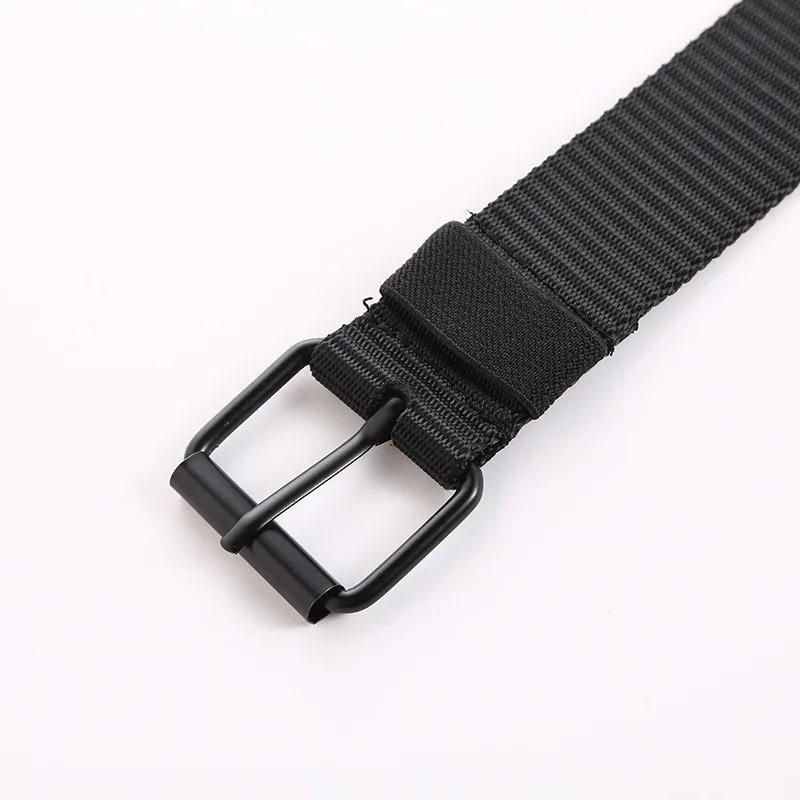 Canvas Belt For Man Designer Waistband Solid Color Black Buckle Men Luxury Brand High Quality Fashion Trouser Belt DT049