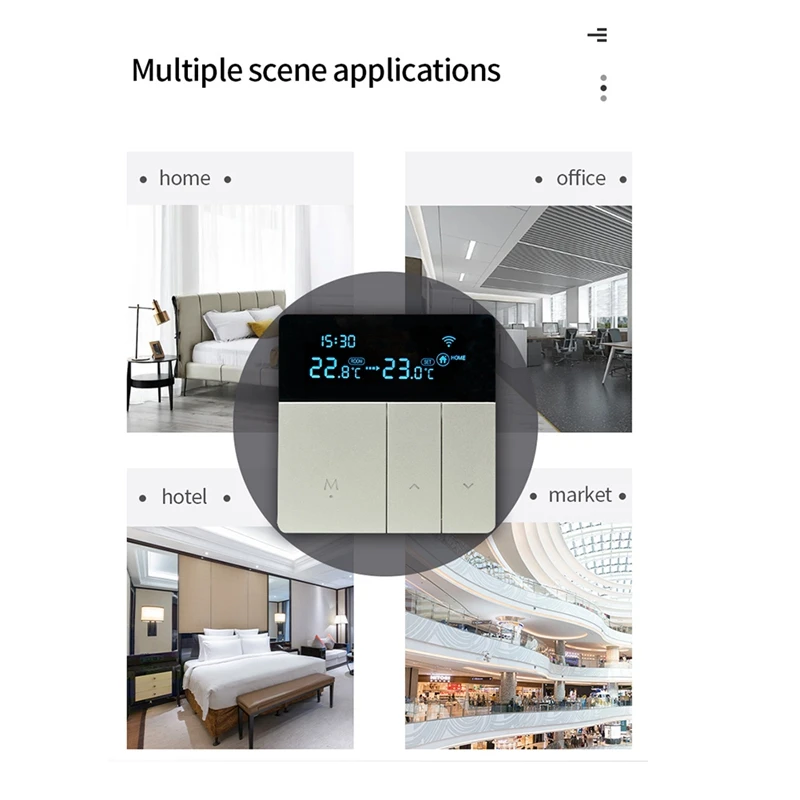 Termostato Wifi Tuya, calentador de suelo eléctrico, agua, Gas, Caldera, Control remoto por voz, temperatura inteligente