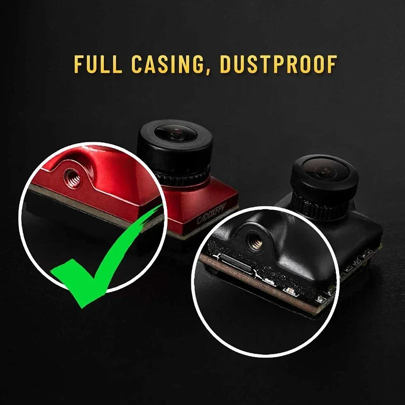 กล้อง Caddx Ratel 2 V2 FPV Ratel2 เลนส์ 2.1 มม. อัตราส่วนภาพ 16:9/4:3 NTSC/PAL สลับได้ พร้อมเลนส์เปลี่ยน กล้องไมโคร FPV สำหรับโดรน