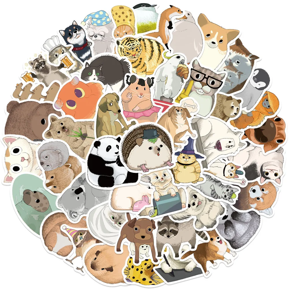 50PCS Elemental Animals Stickers Cartoon Hedgehog Kids Toy Decals For Fridge Notebooks Suitcase Laptop DIY Waterproof Stickers