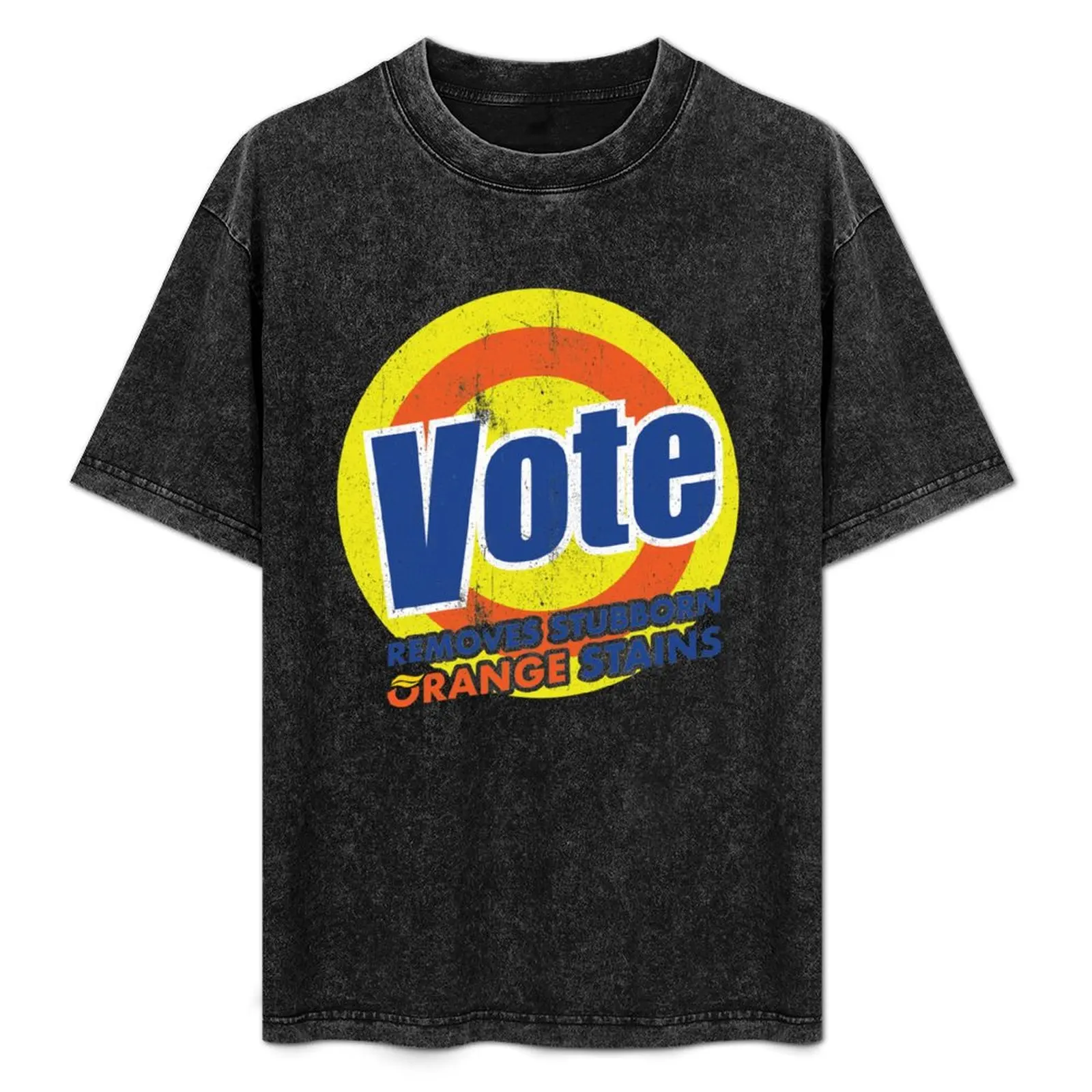 Vote removes stubborn orange stains vintage style - ver 2 T-Shirt oversized blue archive men clothes