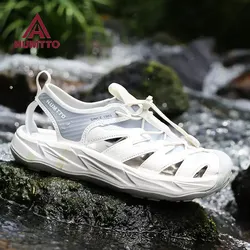 HUMTTO Women Upstream Shoes Outdoor Trekking Wading Aqua Shoes Breathable Mesh Quick drying ankle  Sneakers men water shoes