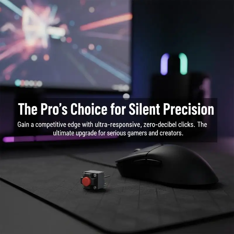 

Бесшумные переключатели Kailh для мыши, 10 шт., 6x6x7.3 мм, микро-кнопки для беспроводных мышей, низкий уровень шума, простой ремонт