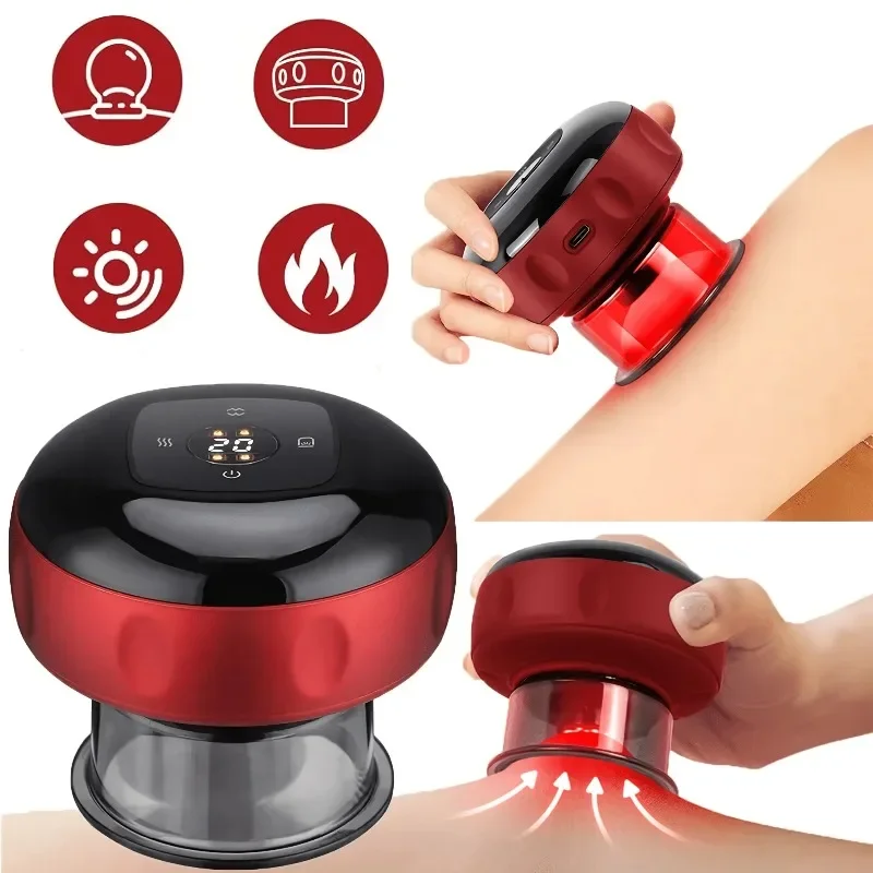 Household Vacuum Cupping Massager, Built-in Pressure Release Valve, Portable Tool for Shoulder, Back Relief