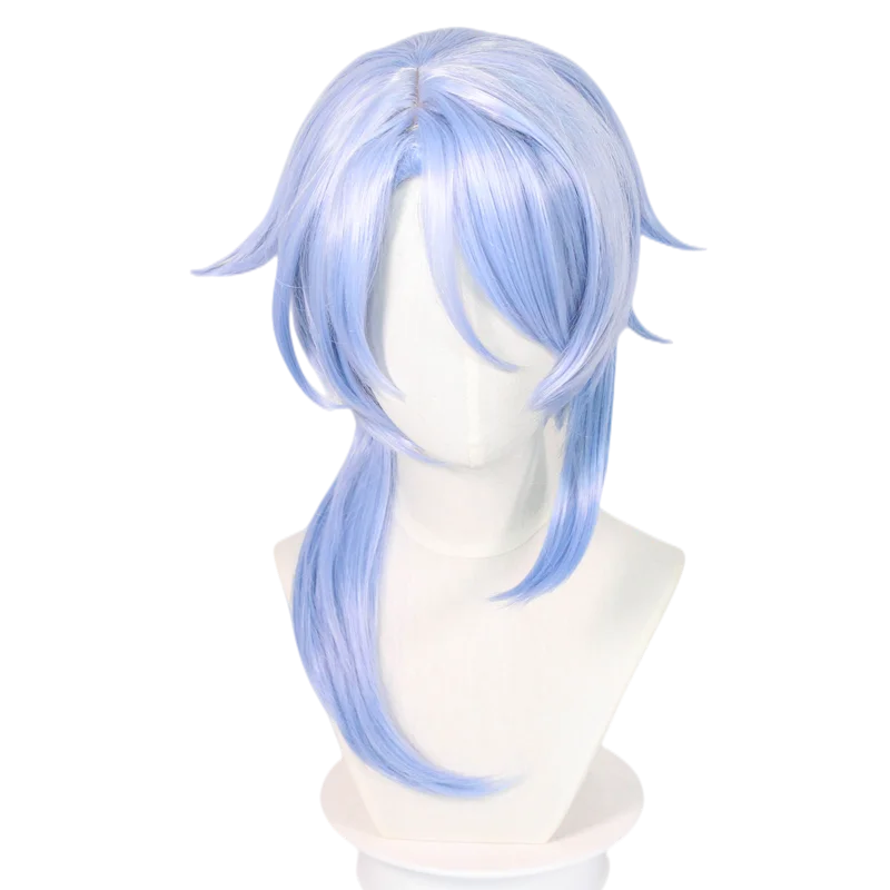 ND 카미사토 아야토 코스프레 가발 헤어피스 겐신 임팩트 코스프레 헤어 가발 내열성 코믹콘 코스터 의상 테마 파티용