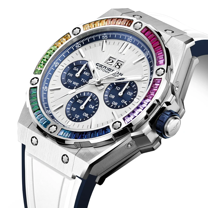 2025 Luxury Sport Pagani Designs Man Automatic Watch With Rainbow Mechanical Watch for Mens Waterproof Wristwatches Reloj Hombre