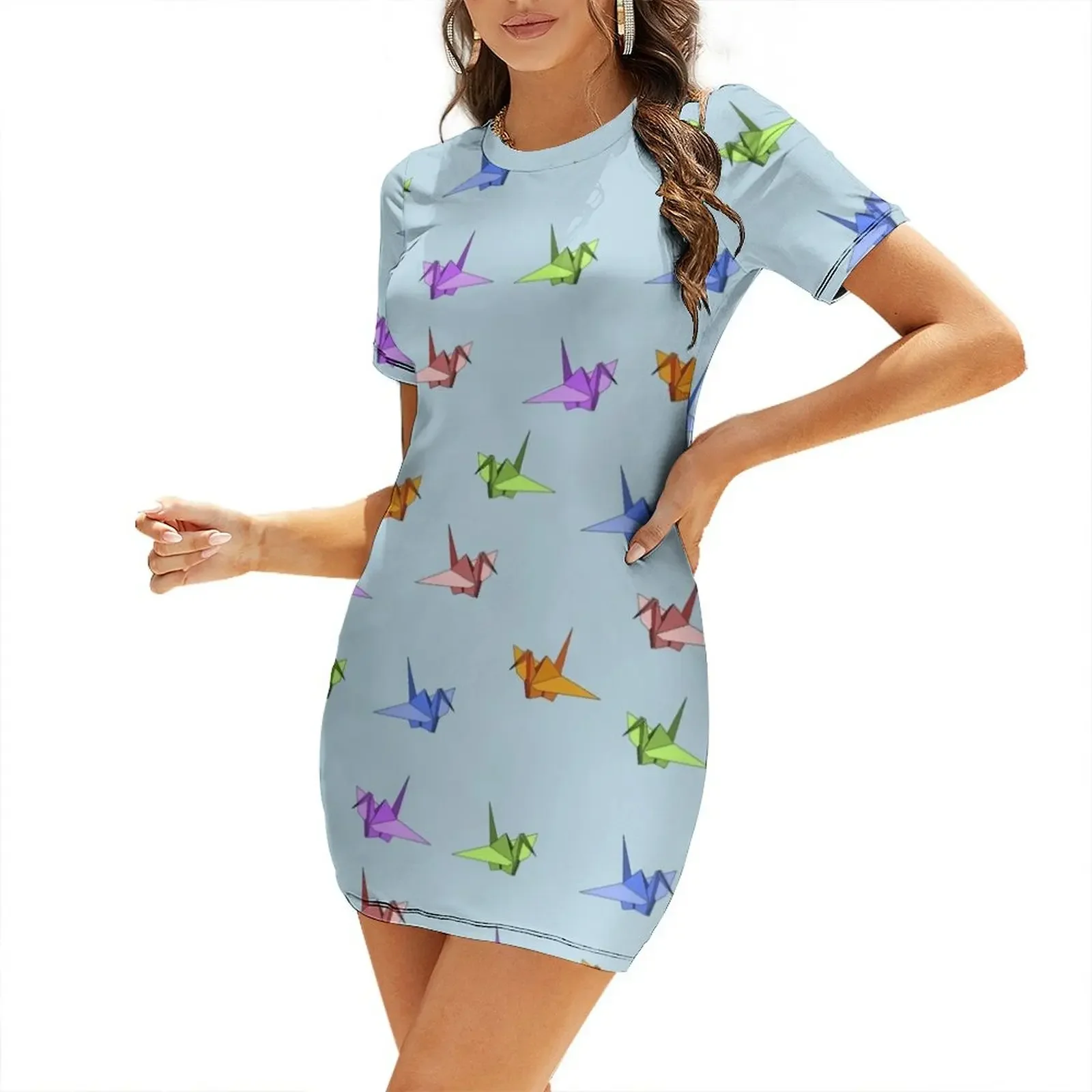 

Paper Cranes Short Sleeved Dress dresses for women loose women's dress Bride dresses women's clothing summer 2024 novelties