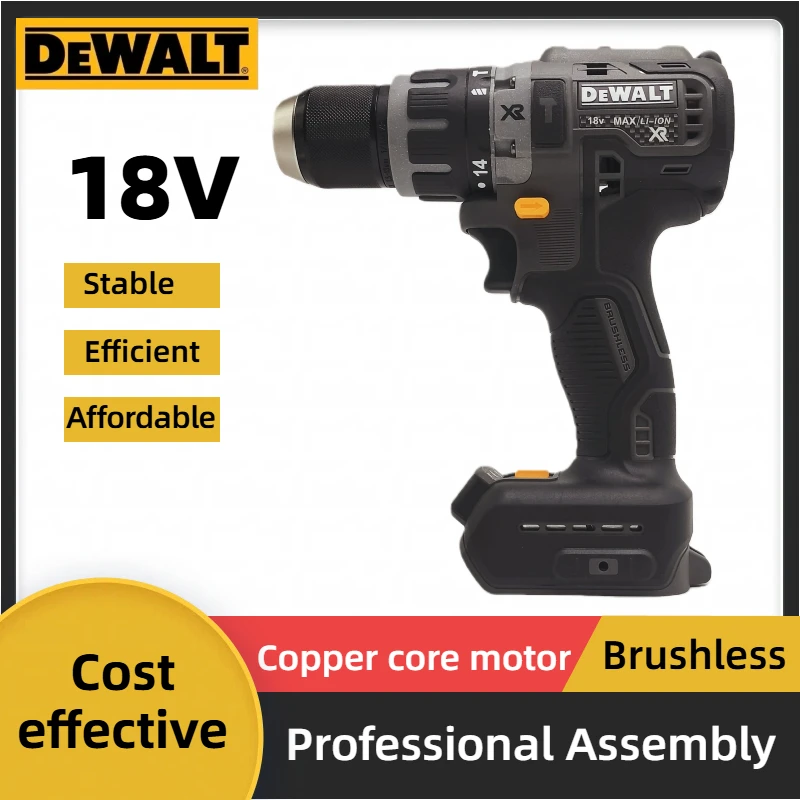 DEWALT DCD791 Compact Brushless Cordless Drill: Multifunctional Driver & Screwdriver, Rechargeable Home Electric Tool