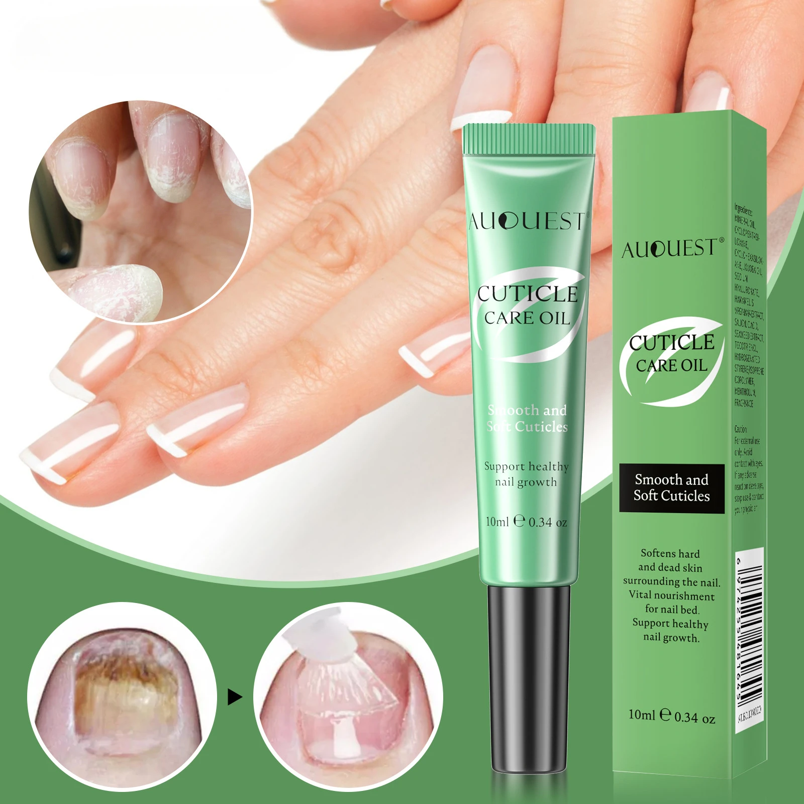 Nail Growth Oil Cuticle Oil Heals Dry Cracked and Rigid Cuticles Nail Hardener Cuticle Remover Nourish Moisturize Dry Nails Uñas