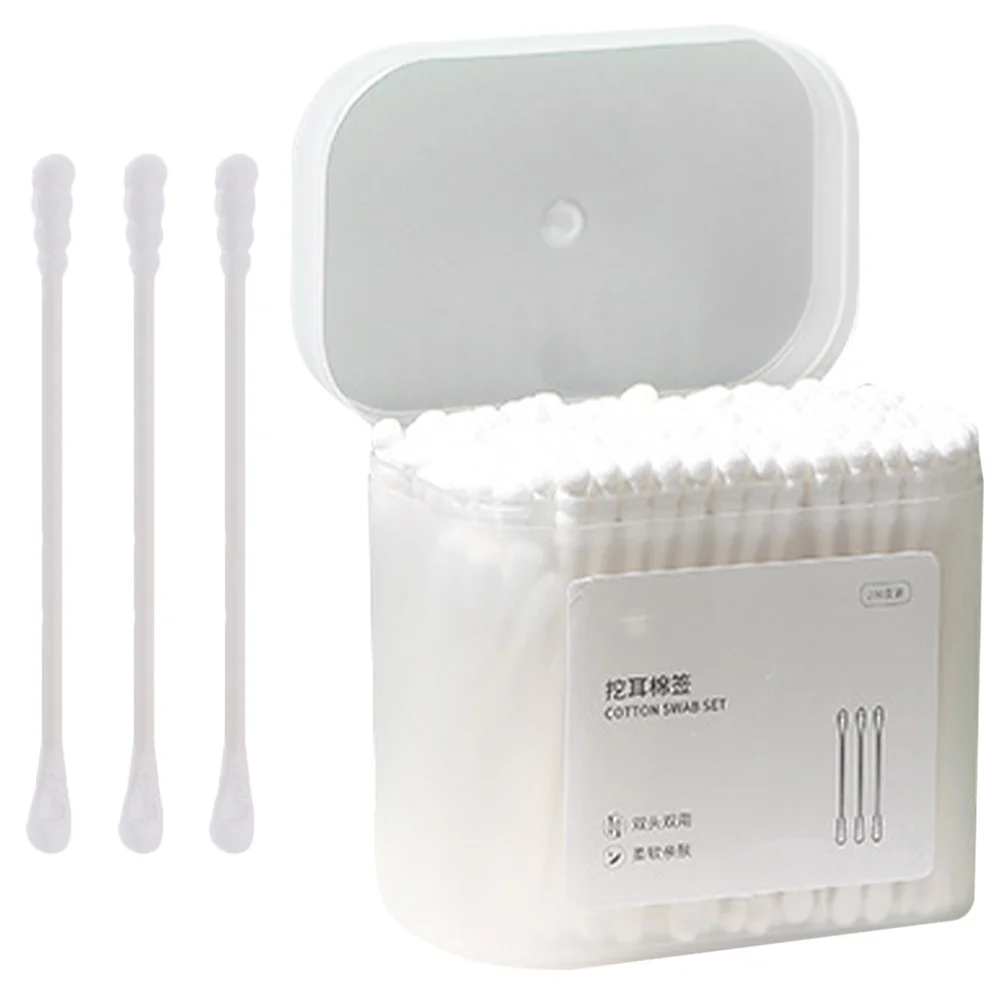أداة تنظيف الأذن القطنية ذات الأطراف المزدوجة، أدوات تطبيق متعددة الأغراض للاستعمال مرة واحدة لإزالة المكياج والعناية بالنظافة