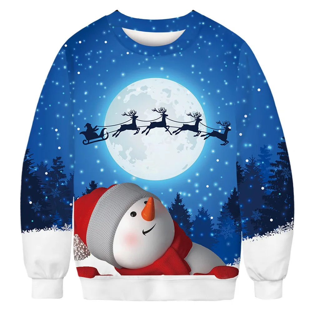 

New 3D Printing Christmas Fashion Men Women Tracksuits Crewneck Hip Hop Sweater Plus Size S-7XL Harajuku Seasons Casual