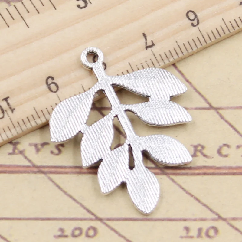 10pcs Charms Tree Branch Leaf 28x35mm Tibetan Silver Color Pendants Antique Jewelry Making DIY Handmade Craft