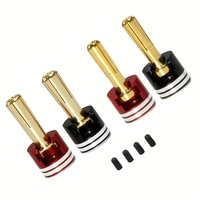 RC Part Welding-free Hard shell Metal Heatsink Bullet Plugs 4mm/5mm Set for RC Car LowPro Bullet Plugs