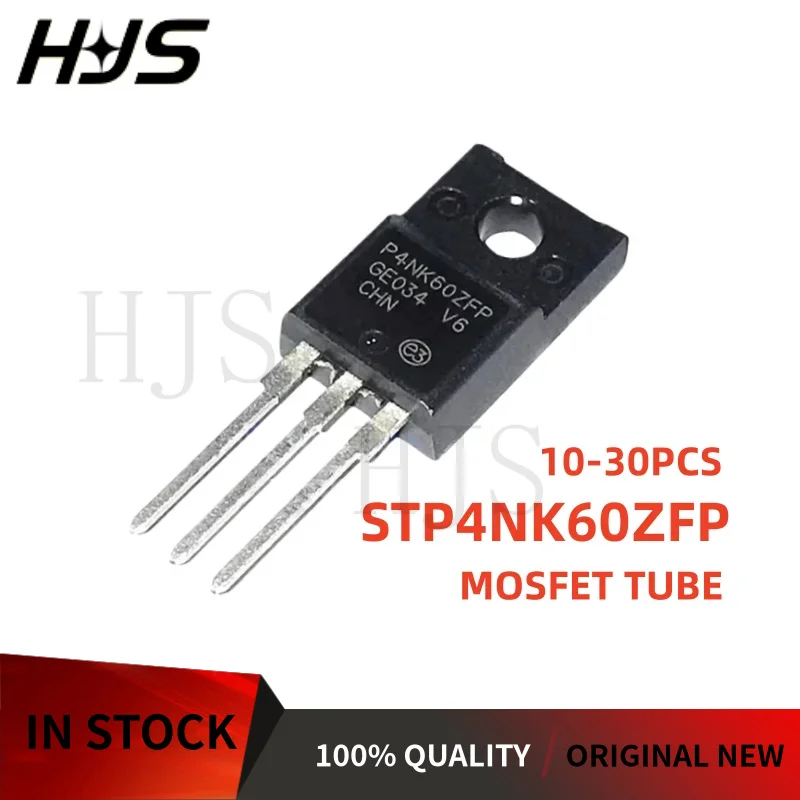 10-20-30PCS STP4NK60ZFP P4NK60ZFP MOS Field effect tube Direct insertion TO-220F New