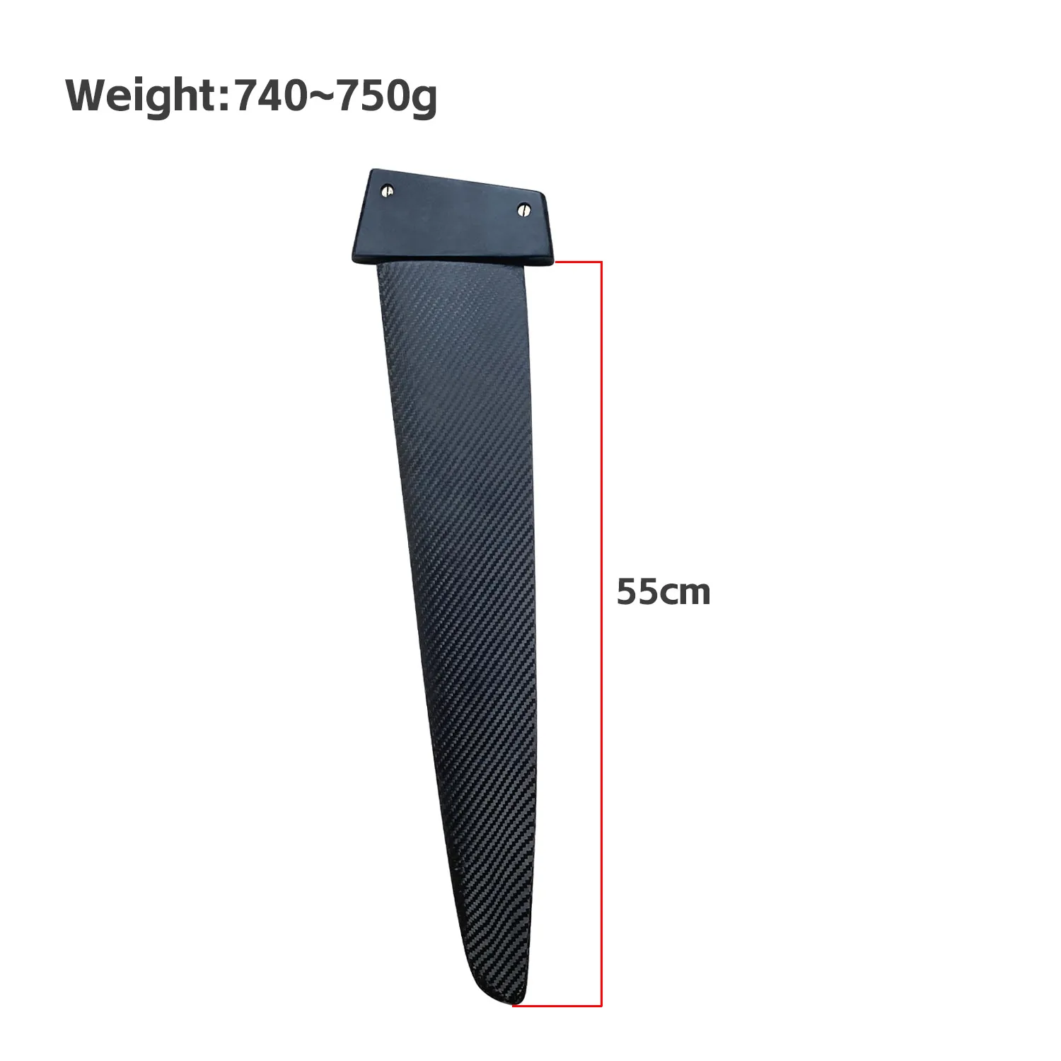 Custom High Strength Carbon Fiber Single Deep Tuttle Surfboard Fins Windsurfing Fin