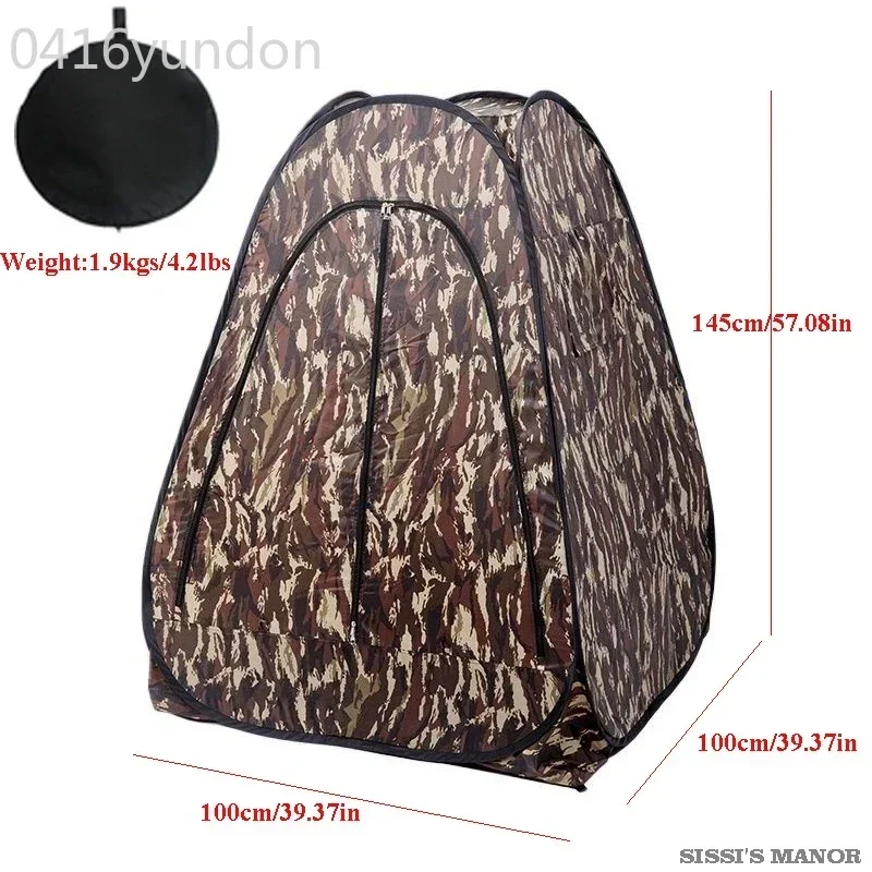 Single Person Pop Up Outdoor Photography Tent Watching Bird Portable Privacy Camouflage Dressing Shower Fishing Changing Shed