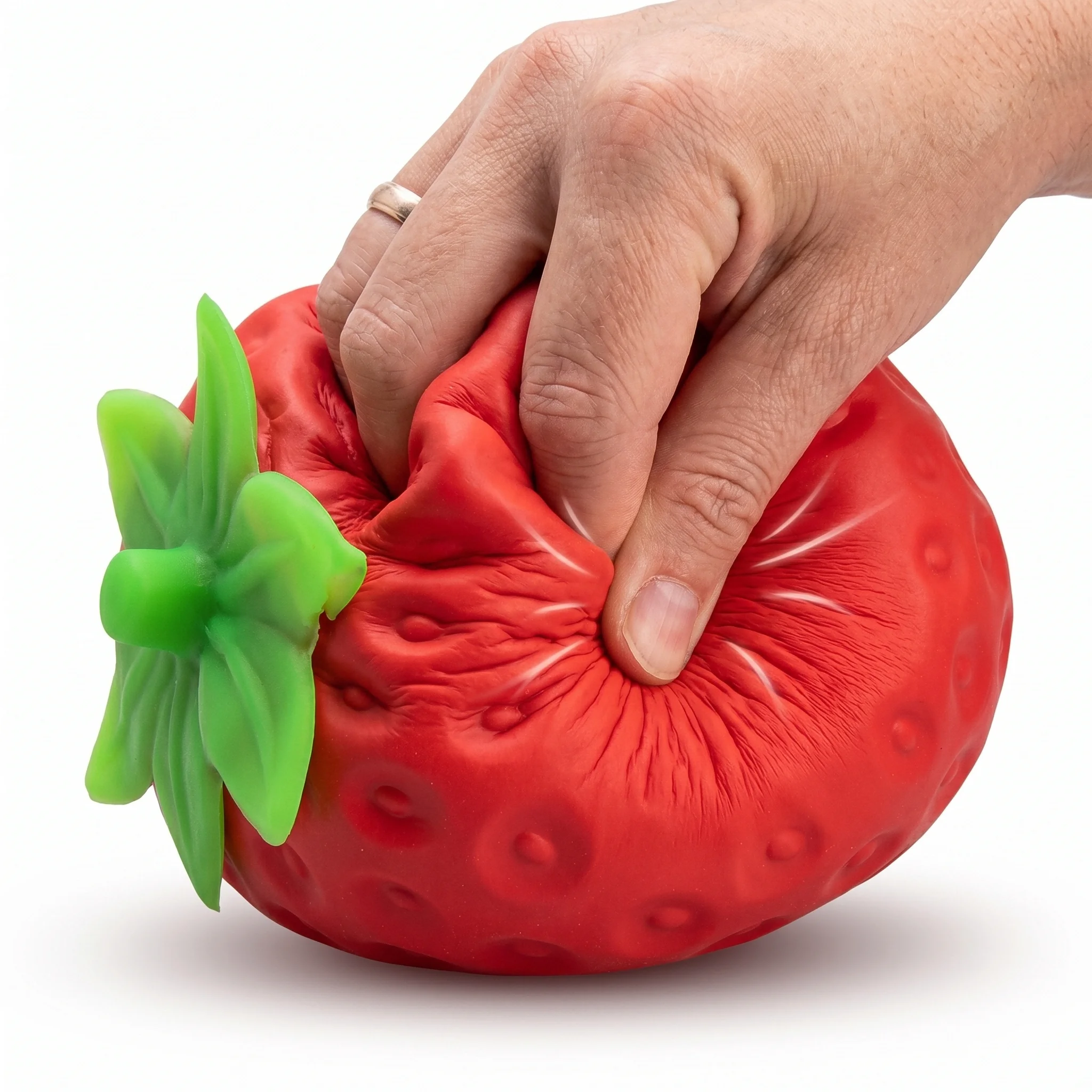 Giant Strawberry Squishy Toy Extra Large Size Strawberry Fidget Toys Slow Rising Shapeable Venting Ball for Adults Friends Gifts