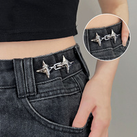 Four-point Star Adjustable Waist Cincher For Jeans Fashion Jeans With Fixed Waist Buttons Waist Buckle Fixed Waist Buckle