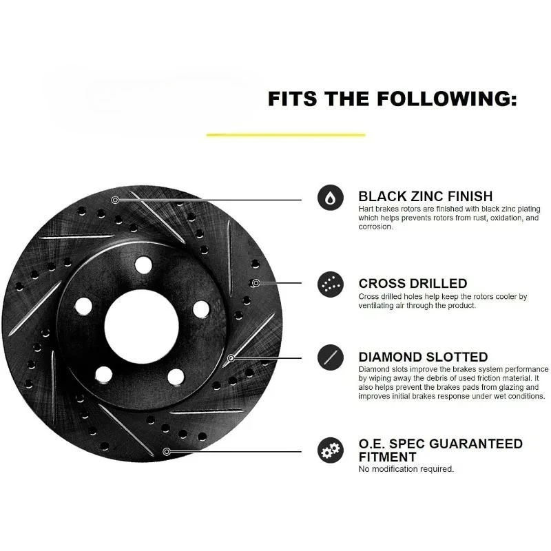 Front Rear Brakes and Rotors Kit |Front Rear Brake Pads| Brake Rotors and Pads| Ceramic Brake Pads and Rotors |fits