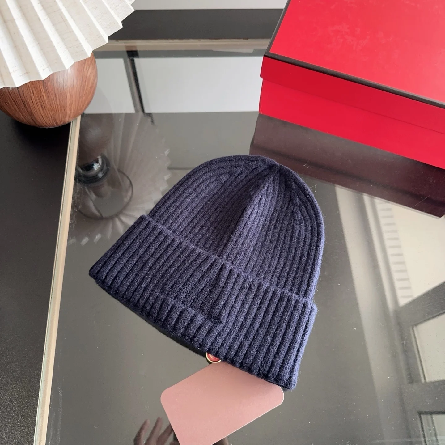 Luxury‑Inspired Wool Knitted Beanie Unisex Warm Ribbed Turn‑Up Hat Solid Color Autumn Winter Outdoor Street Headwear