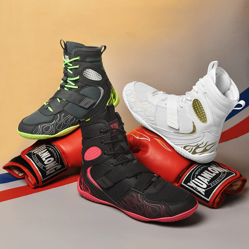 

Профессиональные мужские борцовские туфли, роскошные брендовые боксерские ботинки для мужчин, дышащие боевые ботинки, удобные мужские тренировочные туфли