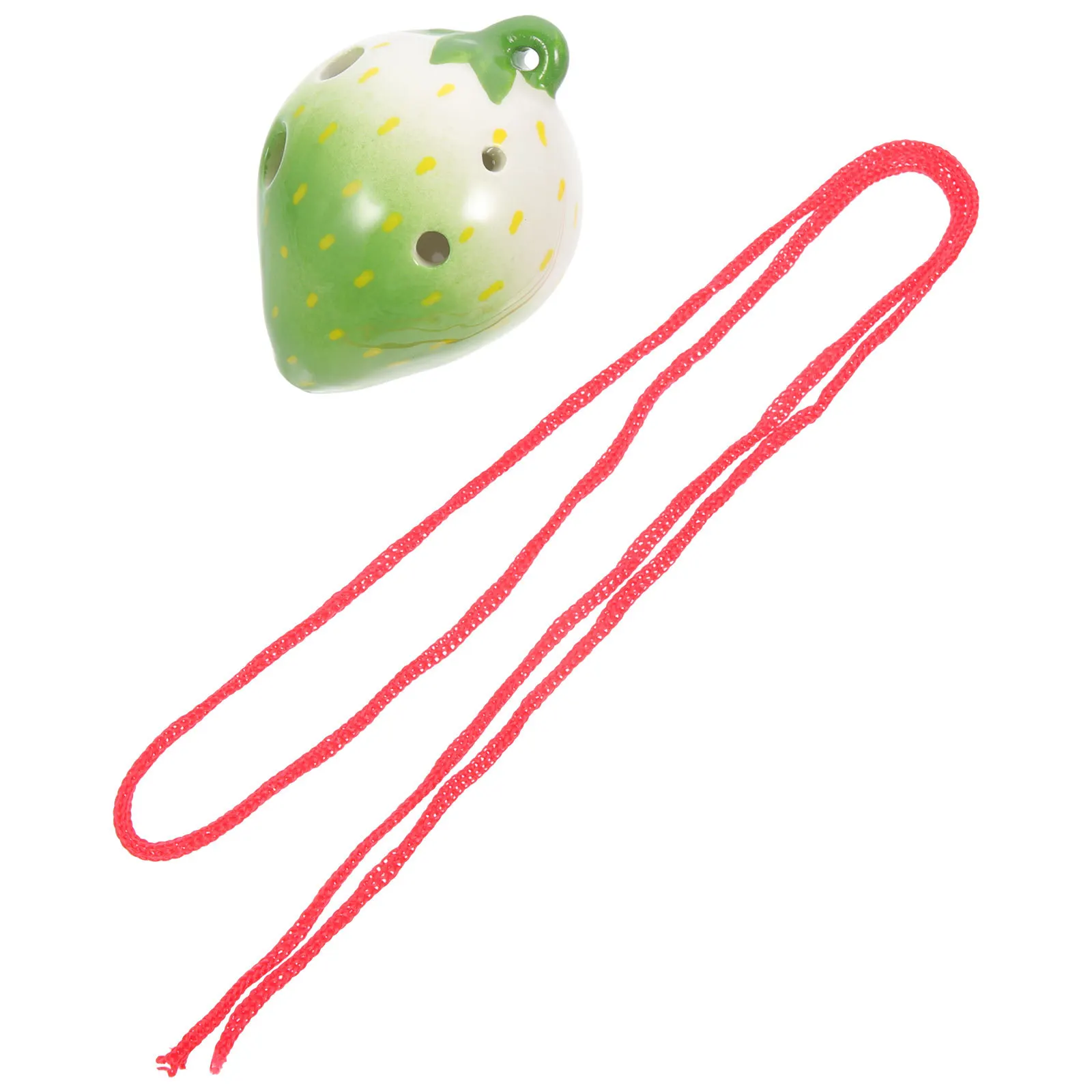 السيراميك 6 ثقوب الأكرينا الفراولة على شكل مبتدئين ممارسة أداة الرياح المحمولة خفيفة الوزن الكرتون الموسيقية هدية ل