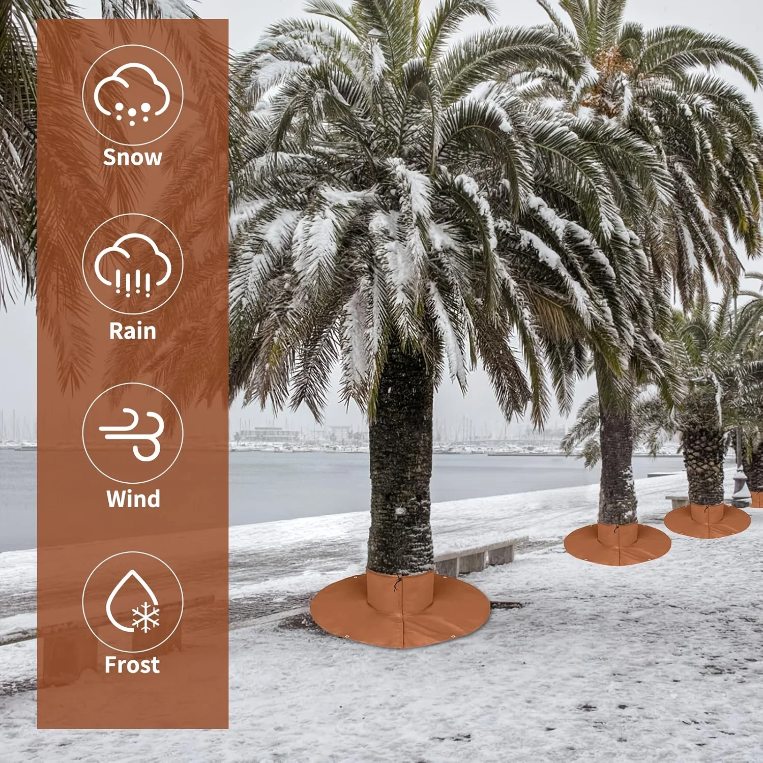 

1 шт. высококачественный зимний защитный чехол от мороза для растений. Толстый пузырчатый рулонный утеплитель для защиты от мороза, оснащенный креплением к земле.