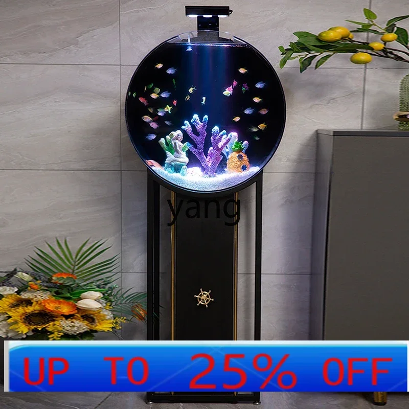 

LTT new high-value fish tank living room small household floor water-free aquarium
