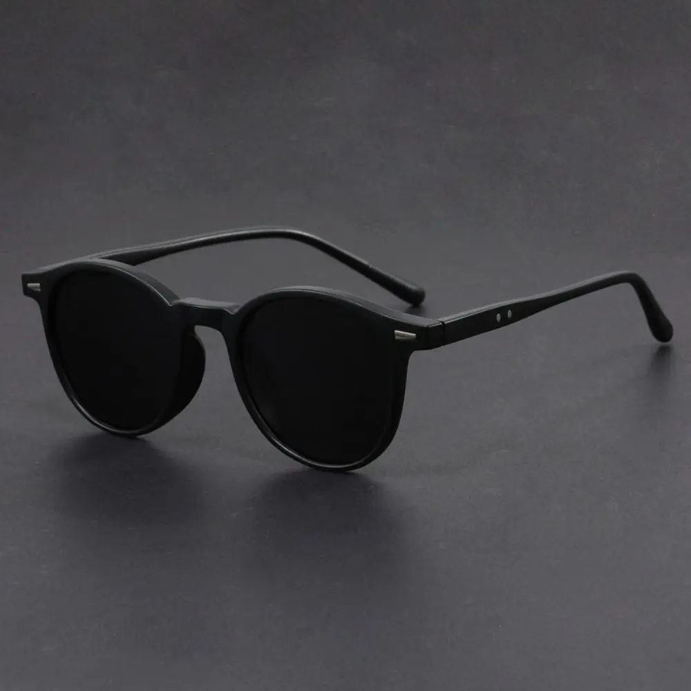 

New Polarized Retro TR90 Glasses Unisex Oval Shape UV400 Sunglasses Polygon Design Ultra Light Travel Eyewear