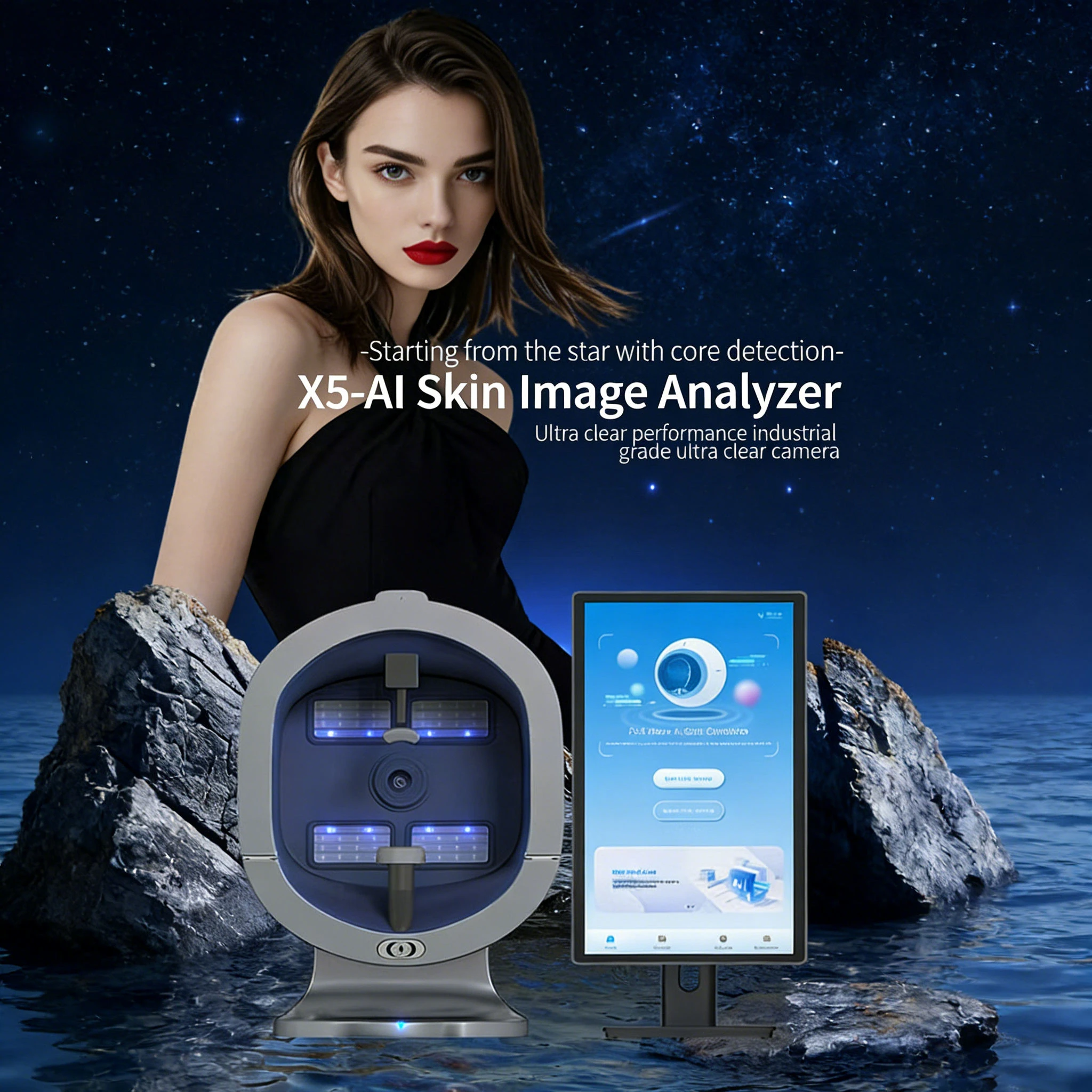 Professional 3D Facial S5 Camera Scanner UV Skin and Hair Analysis Measuring Machine Digital Facial Scanner Skin Analyzer