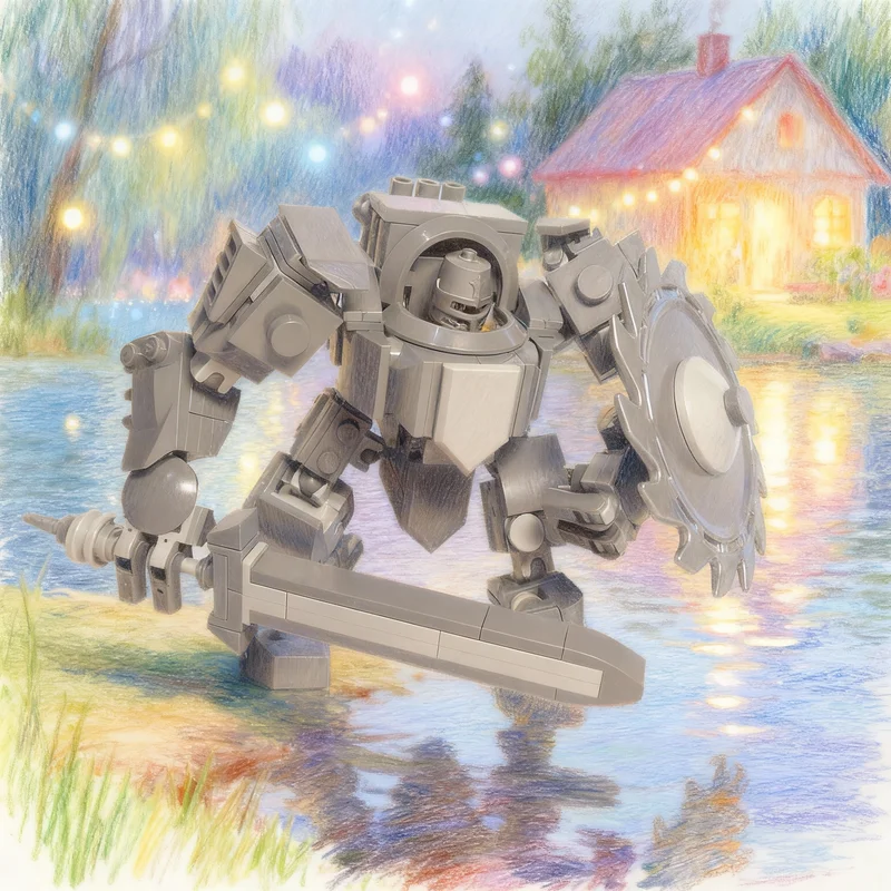 

242pcs MOC Iron Knight Mech Castle Model Building Blocks Construction Creative Idea Toys Education Christmas Gifts Brick