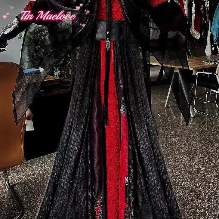 Tian Guan Ci Fu Xie Cosplay Fato, Hua Cheng Cos, Conjunto Completo Vestido, Série de TV Chinesa, TGCF