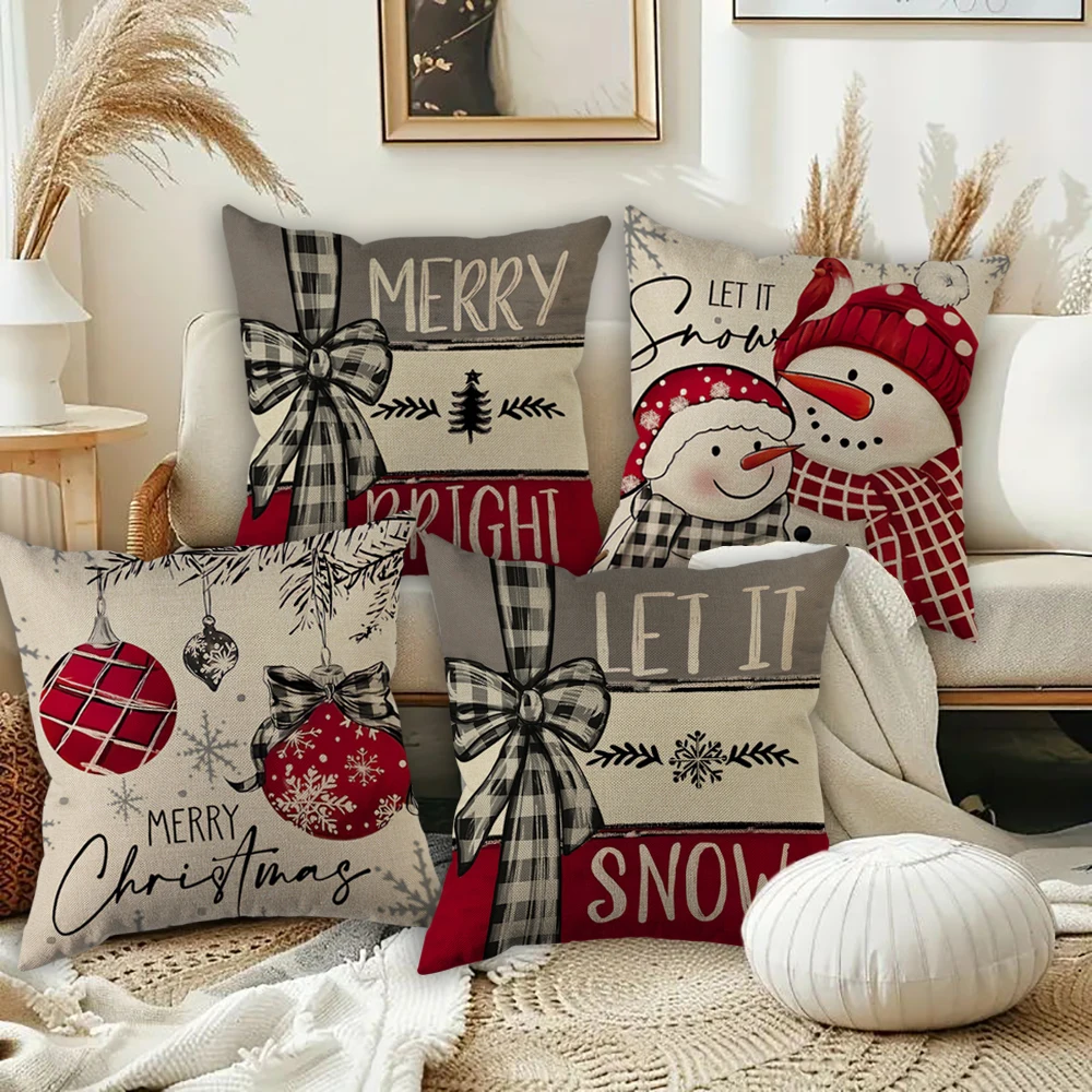 1PC Christmas Pillowcase Snowman Nordic Exclusive Popular Living Room Bedroom Cushion Cover