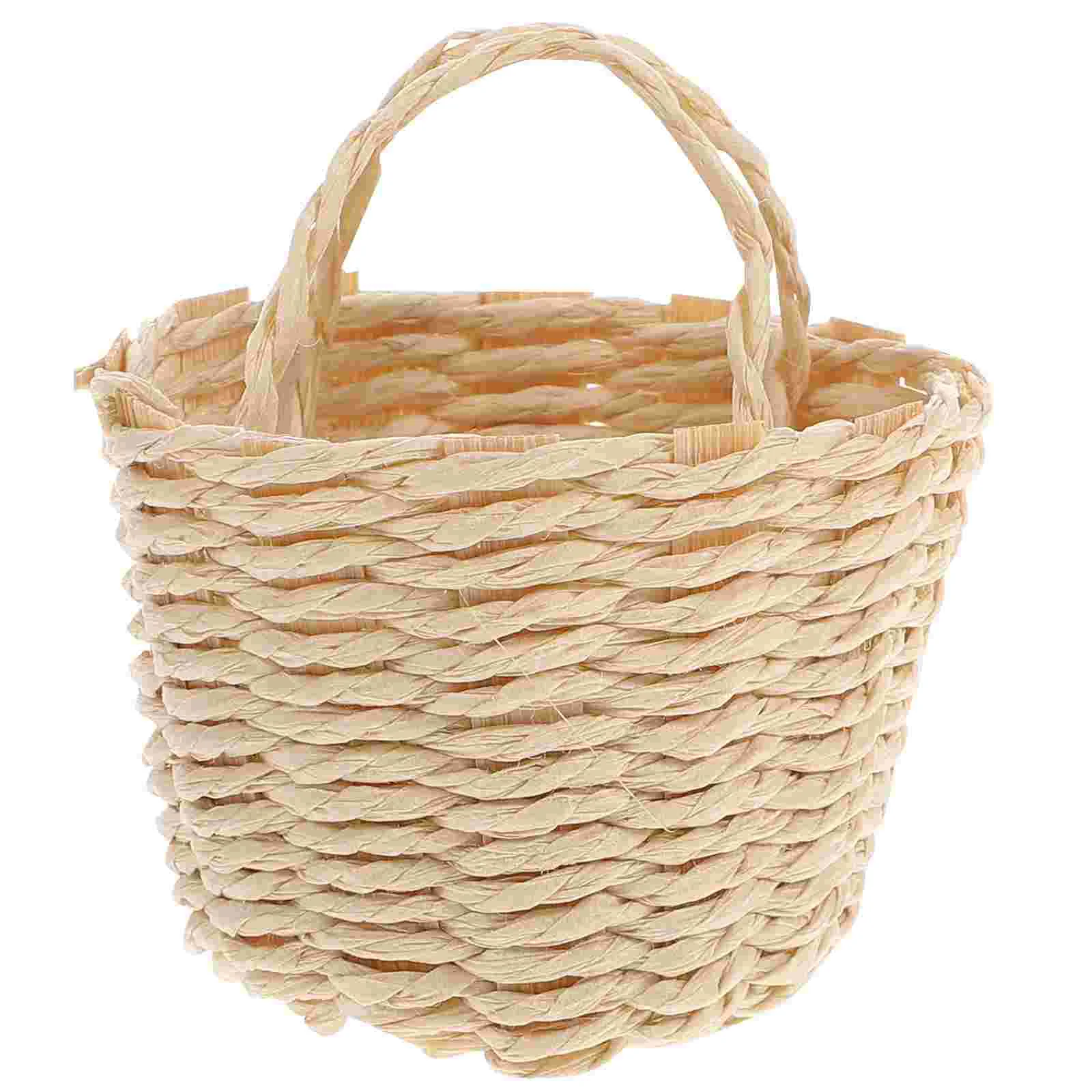 

Candy Toy Woven Basket Living Room Decor Mini Storage Small Decoration House Paper Adornments Crafts