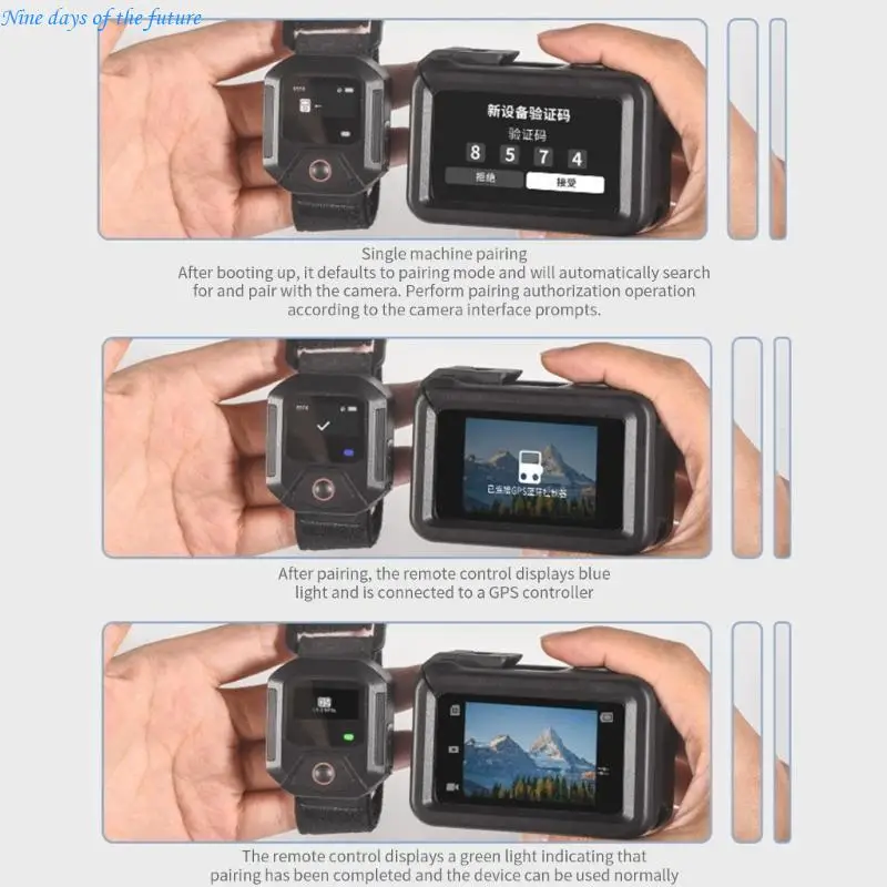 Powerful GPSs Remote Controls with Bluetooth-compatible for X4/Pro2 GO3S Sport Camera Enhanceds Device Compatibility E65A