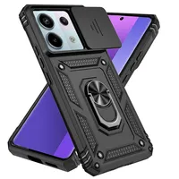 For Xiaomi Redmi Note 13 Pro 4G 5G Case Slide Lens Protect Shockproof Armor Phone Cases For Xiaomi Poco C65 4G Ring Holder Cover