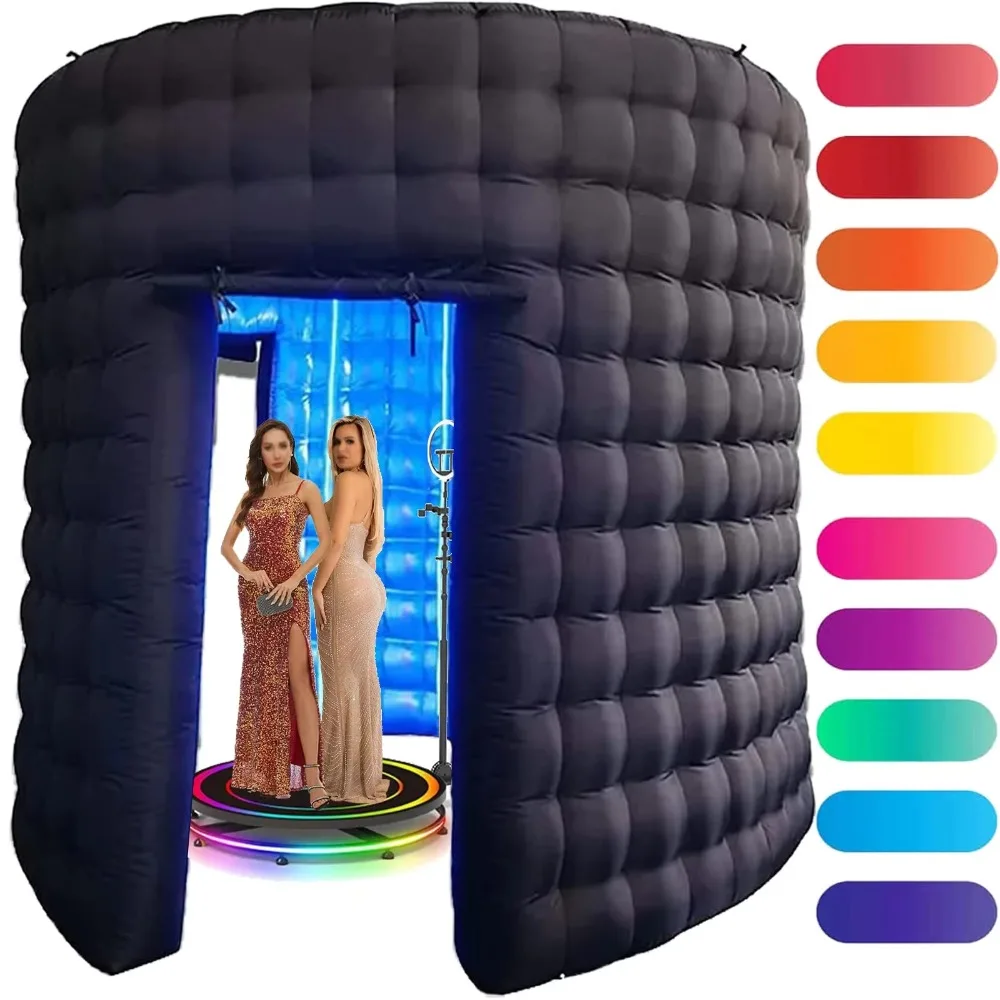 Reclame Opblaasbare Photo Booth Behuizing Camera Nachtclub Opblaasbare Party Tent LED Opblaasbare 360 Photo Booth