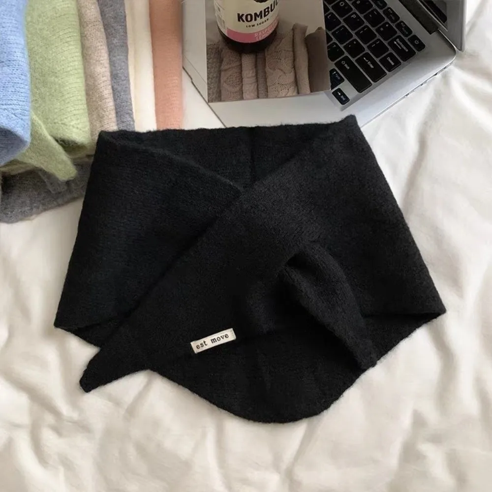 

New Windproof Neck Warmer Coldproof Warm Neckerchief Knitted Triangular Fake Collar Outdoor Sports