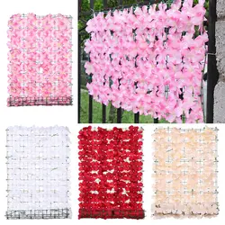 0.5x1M Artificial Flower Trellis Screen Garden Fence Roll Privacy Screen Balcony Cover Courtyard Garden Wall Screen Decor